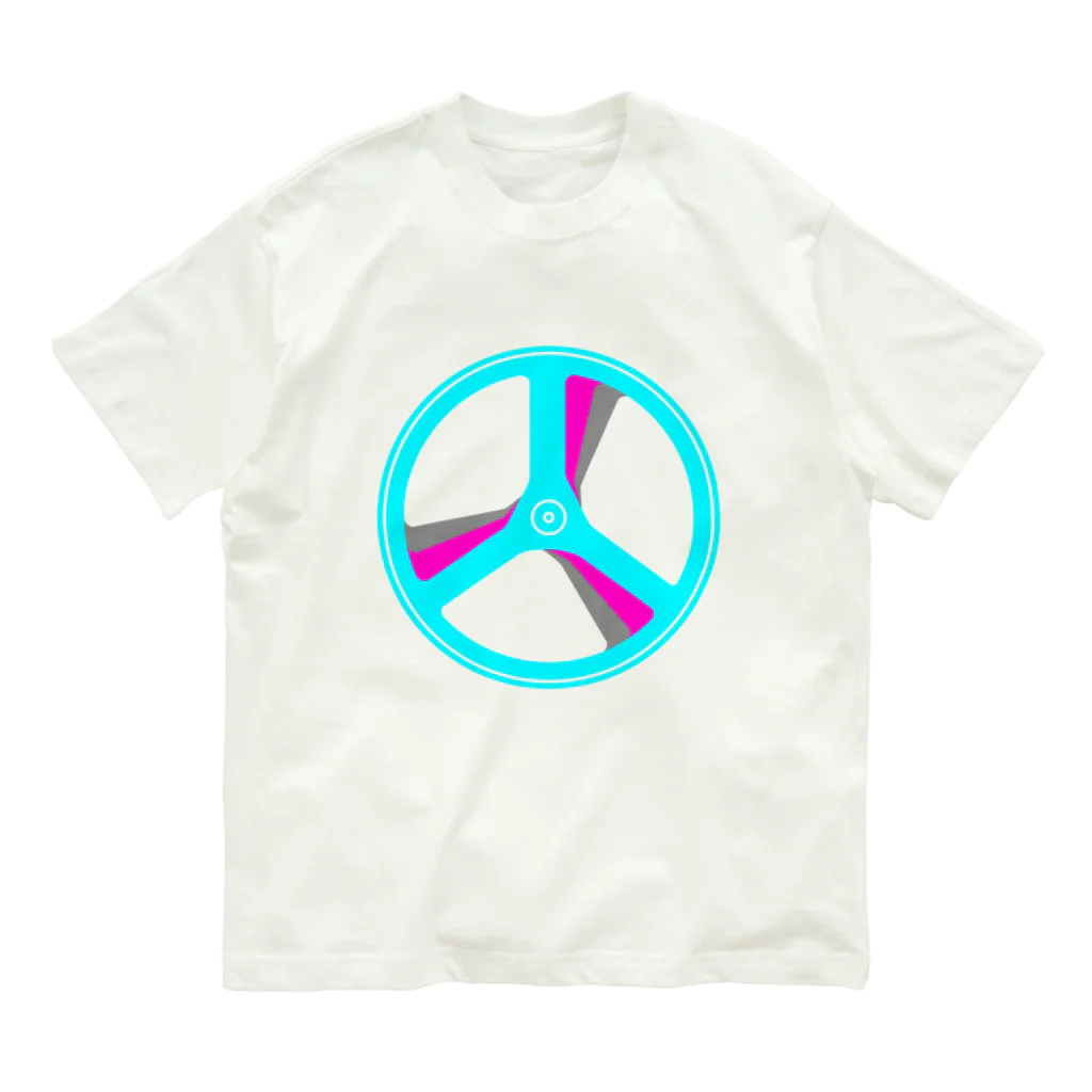 komgikogikoの3バトンホイール Organic Cotton T-Shirt