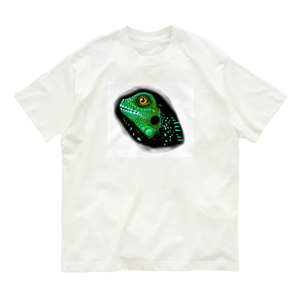 ただの爬虫類好きのグリーンイグアナ Organic Cotton T-Shirt