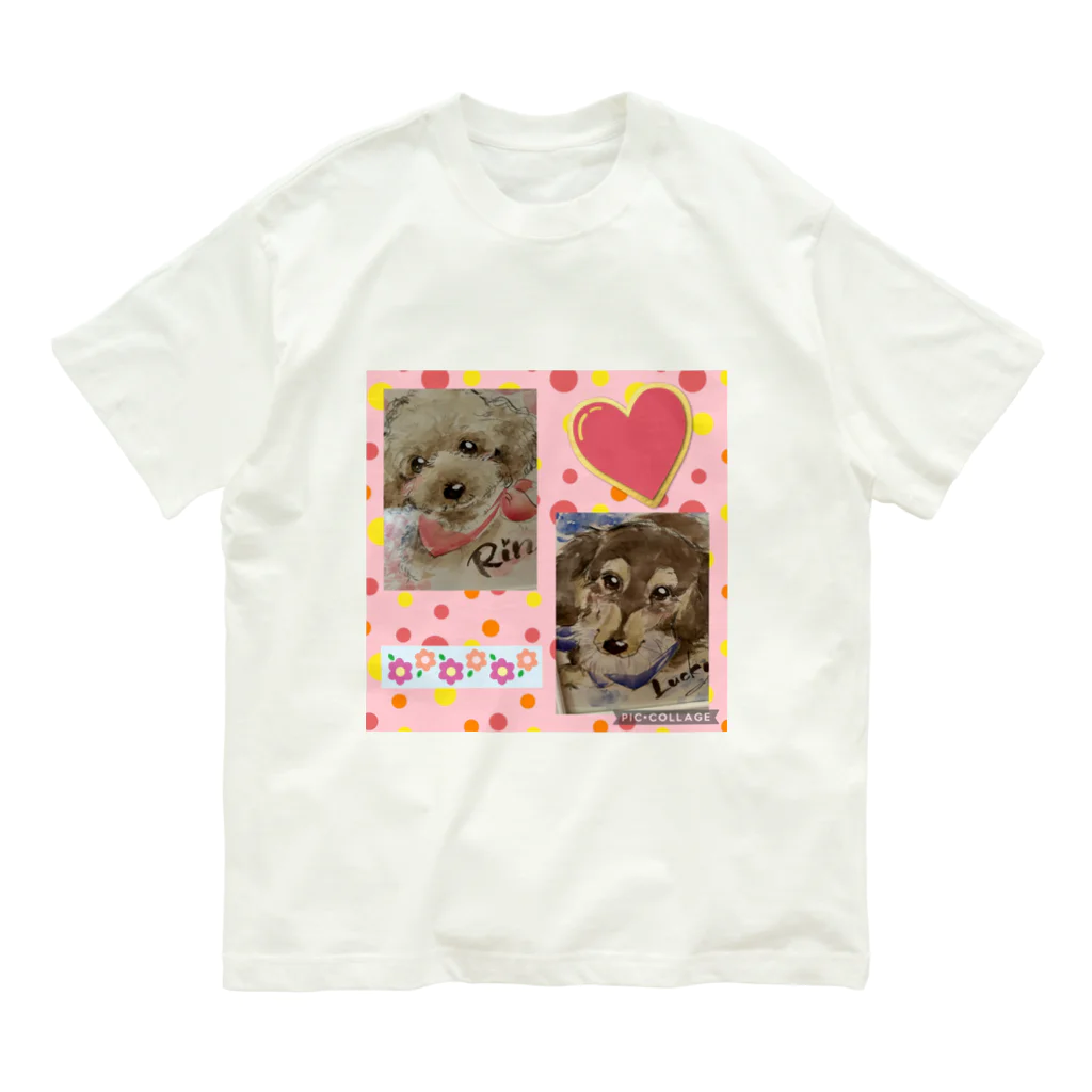 あけみのラッキーandりん オーガニックコットンTシャツ