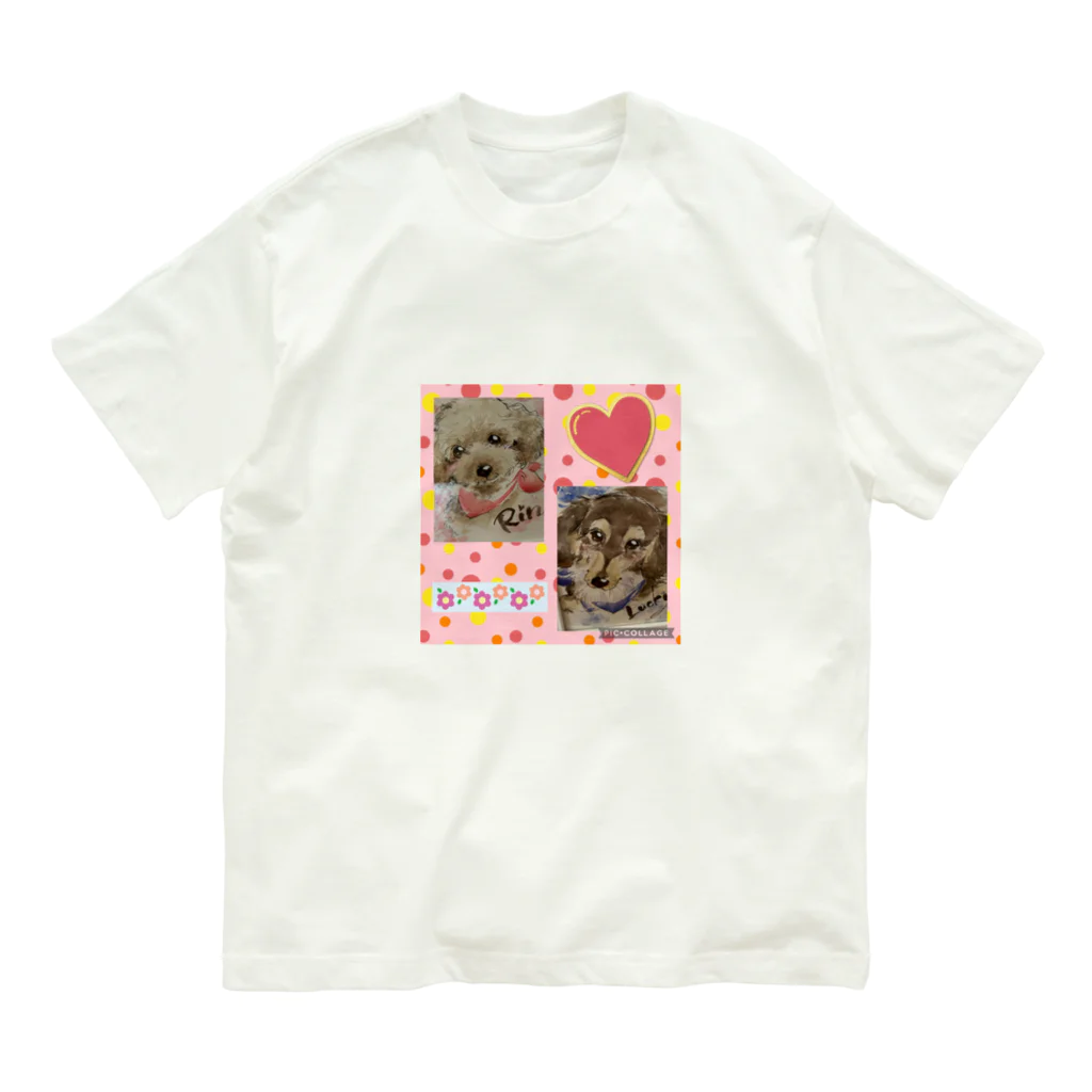 あけみのラッキーandりん オーガニックコットンTシャツ