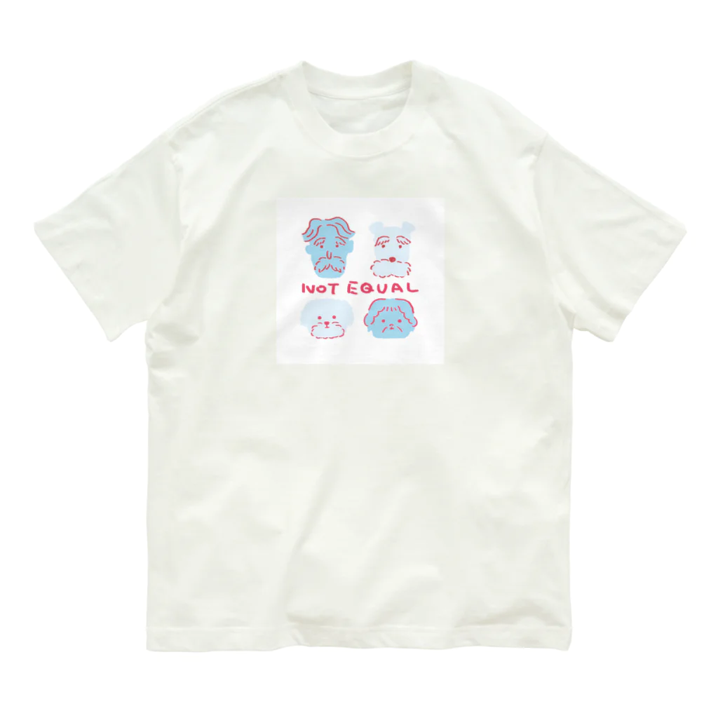 よしださやか｜イラストレーターのNOT EQUAL（blue） オーガニックコットンTシャツ