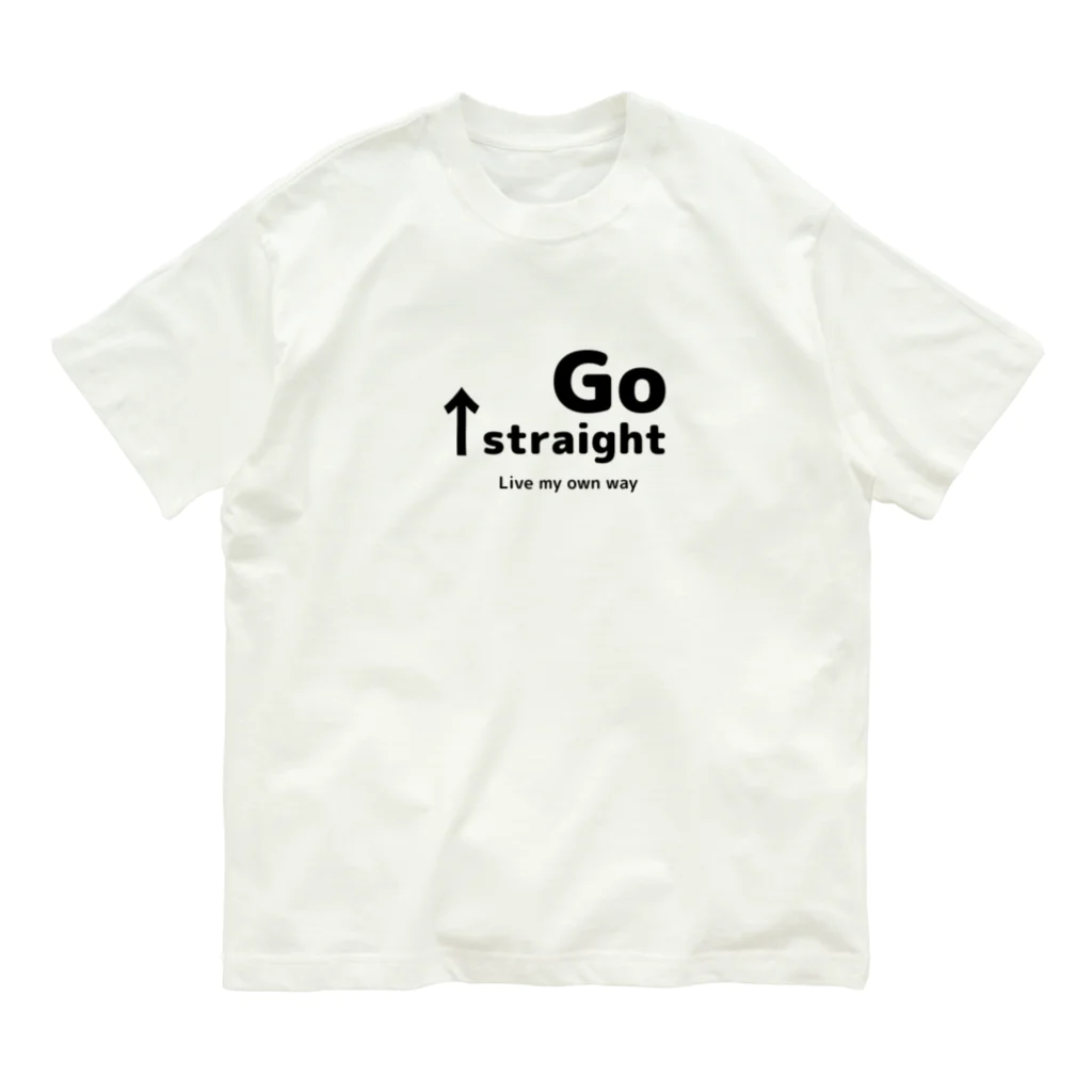 Go↑straightのgo straightグッズ オーガニックコットンTシャツ