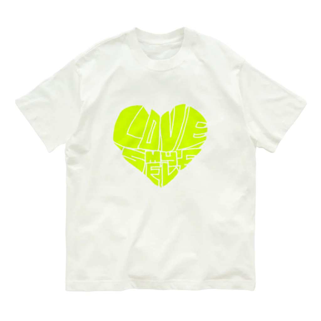 uzu's hima tsubushiのLOVE my SELF (lg) Organic Cotton T-Shirt