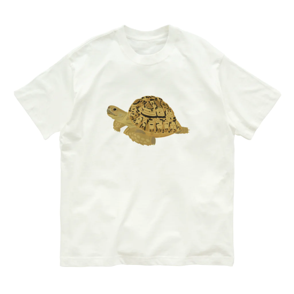 カメの歩みのヒョウモンガメ Organic Cotton T-Shirt