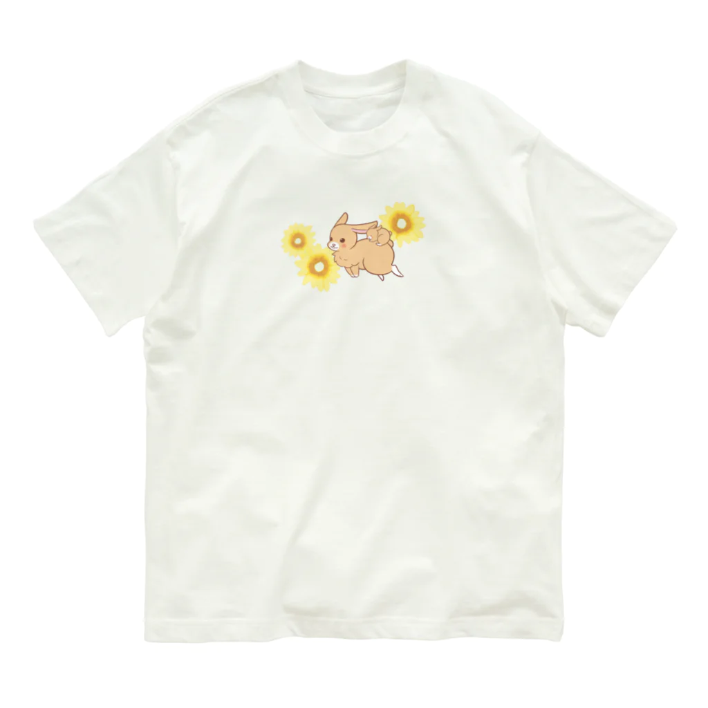 ｓｕｎａの親子うさぎジャンプｖｅｒ． オーガニックコットンTシャツ