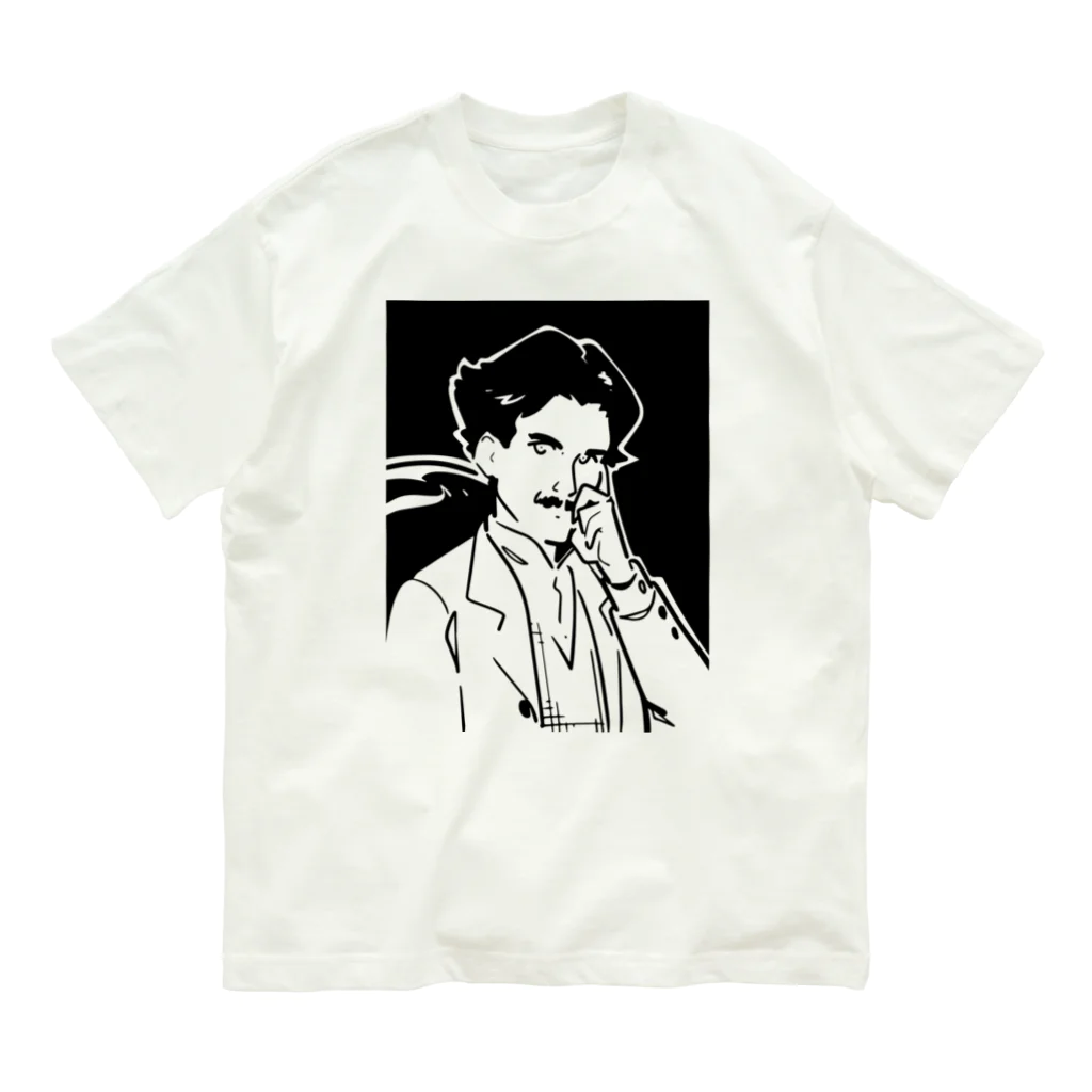 山形屋米店のニコラ・テスラ（Nikola Tesla） Organic Cotton T-Shirt