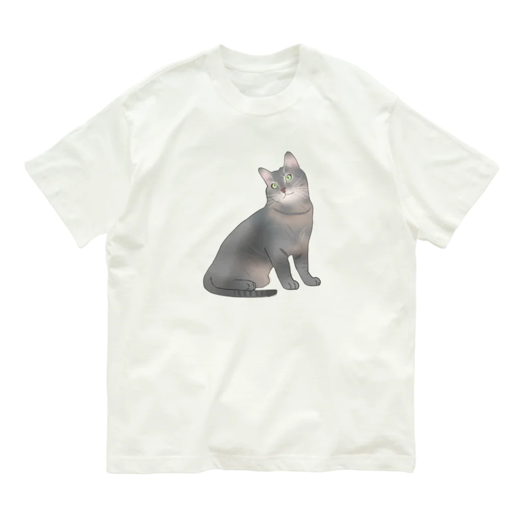 猫との遭遇のうちのにゃ～んこ（サバトラver.） Organic Cotton T-Shirt