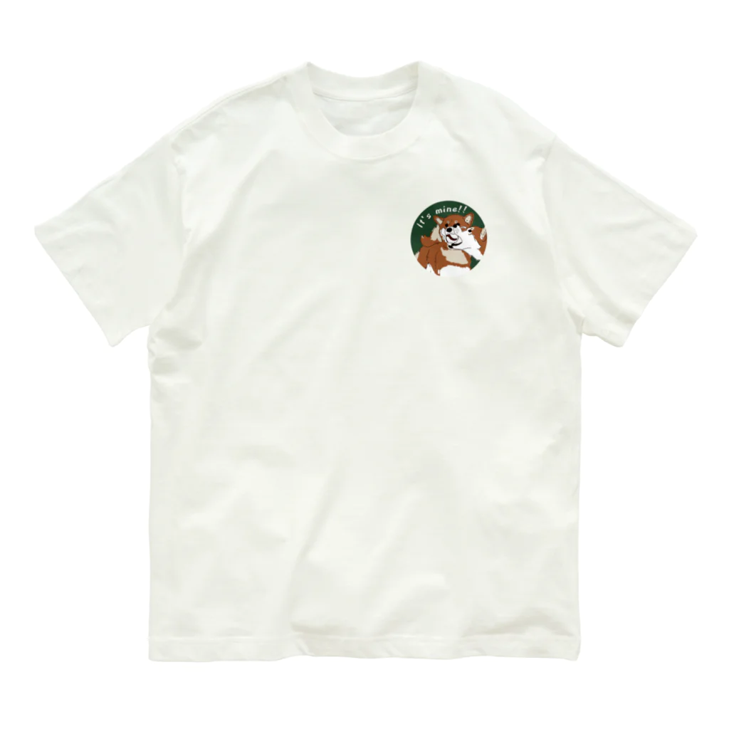 DOG FACEの柴犬【わんデザイン 7月】 Organic Cotton T-Shirt