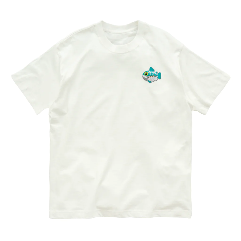 お魚大好きジャパン!!のカワマスちゃん オーガニックコットンTシャツ