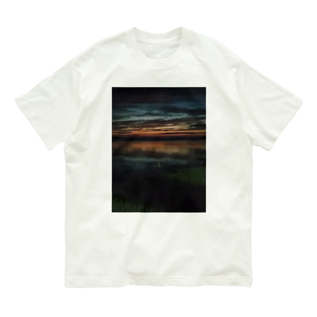 lostの暮れなずむ白鳥 Organic Cotton T-Shirt