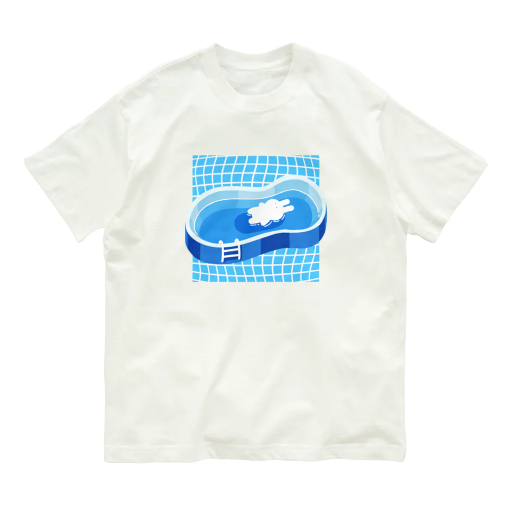 soratoのプールにうかぶうさぎ Organic Cotton T-Shirt