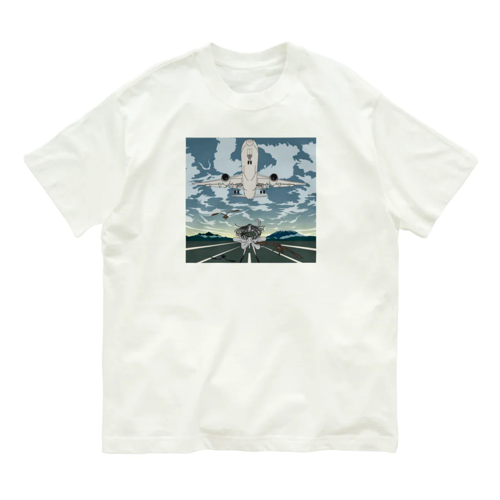 加藤 光雲のLanding オーガニックコットンTシャツ
