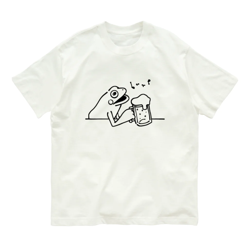 YUKOのカエル オーガニックコットンTシャツ