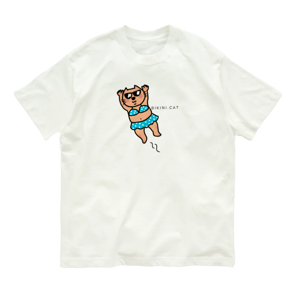 BIKINI.CATのビキニCATさん オーガニックコットンTシャツ