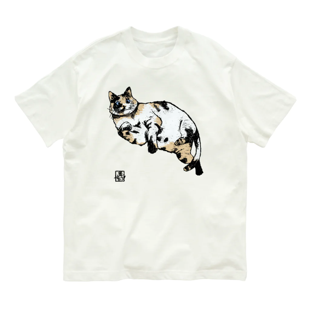 キツネコ輪行堂のソコロちゃんサツマイモ期 オーガニックコットンTシャツ