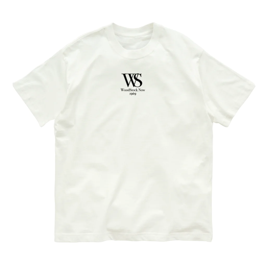 WOODSTOCK NOWのWoodStock Nowオフィシャルロゴ オーガニックコットンTシャツ