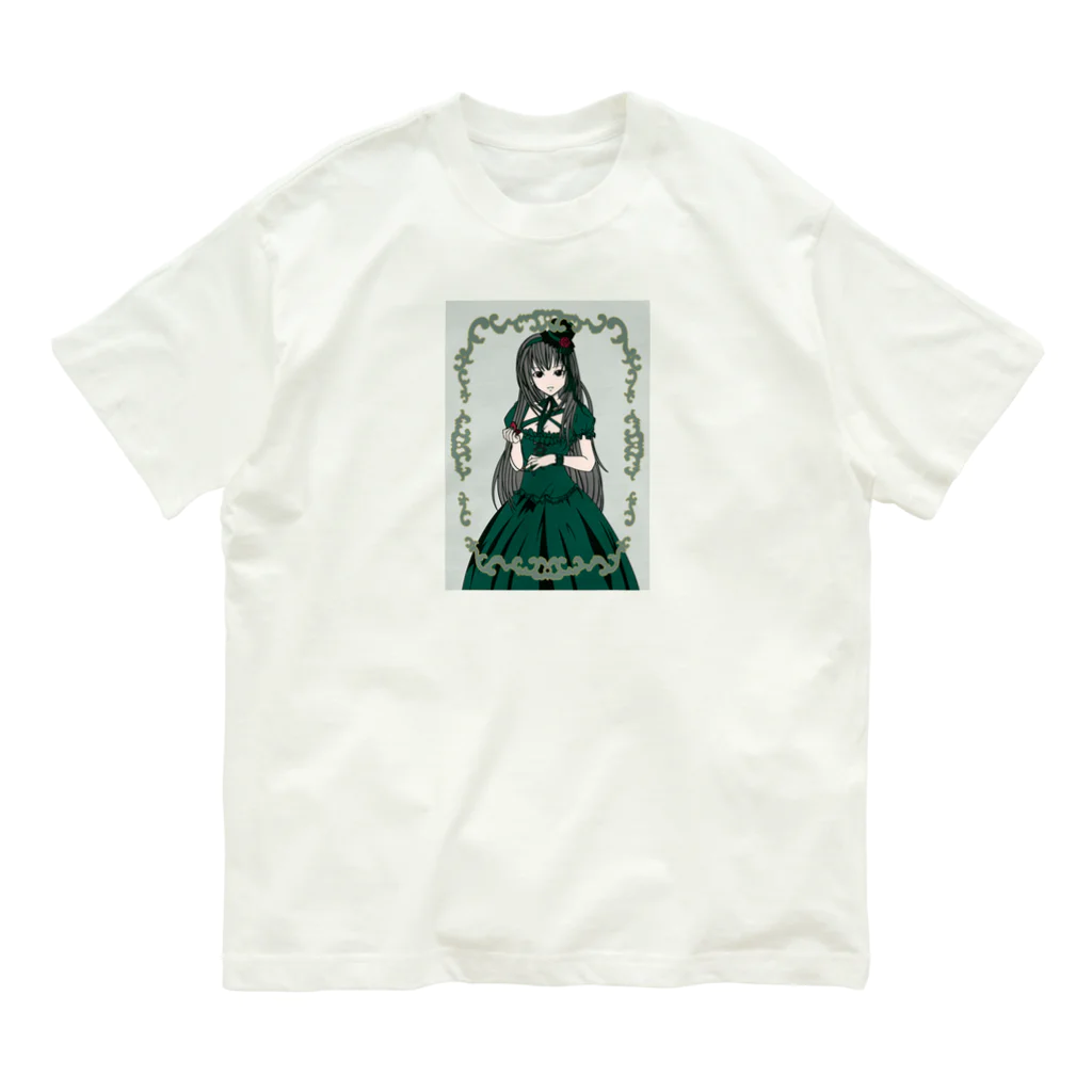 加藤 光雲のMode-lolita（緑） Organic Cotton T-Shirt