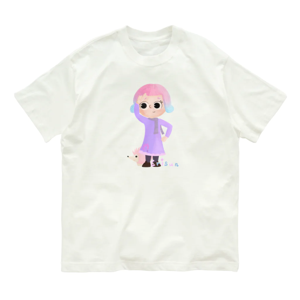 えりすん(Erisun)のえりすんちゃんキャラ オーガニックコットンTシャツ