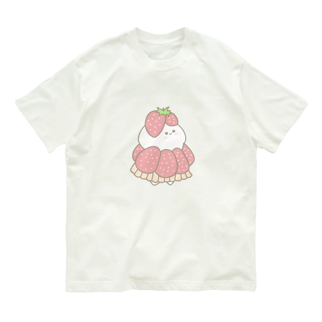 さきまるらんどのいちごタルトのタルトちゃん🍓 オーガニックコットンTシャツ