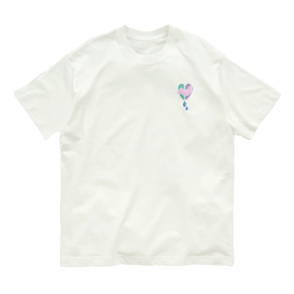 おえかきべやのHEART BREAK Organic Cotton T-Shirt