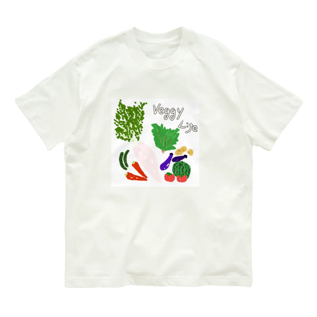 alligator7のVeggy Life オーガニックコットンTシャツ