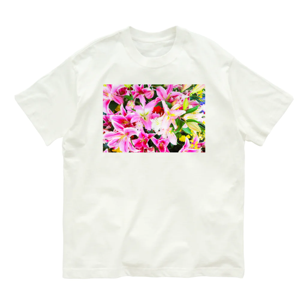 えびたろの咲き乱れる Organic Cotton T-Shirt