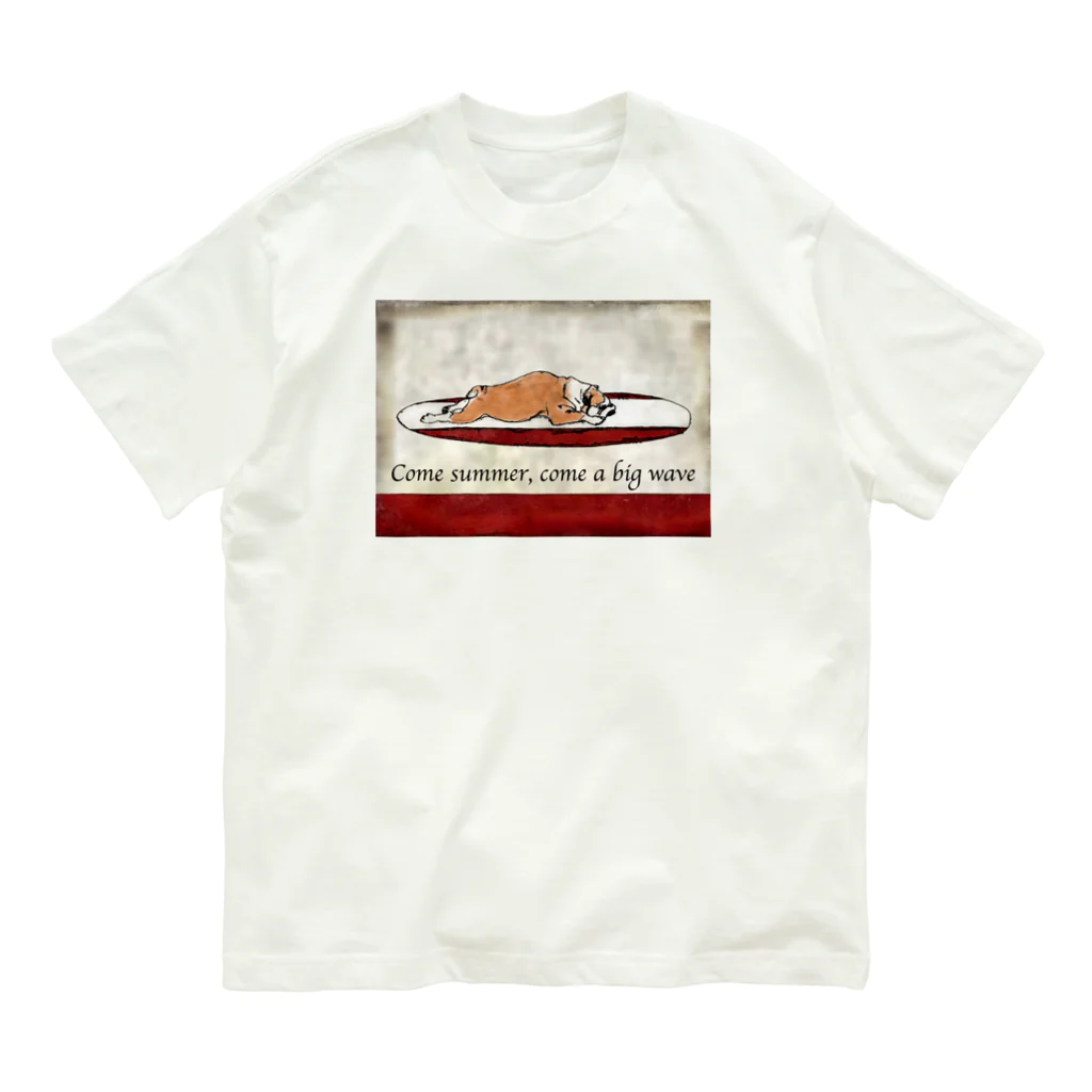 ナミノコ雑貨店のサマーブルドッグ  Organic Cotton T-Shirt