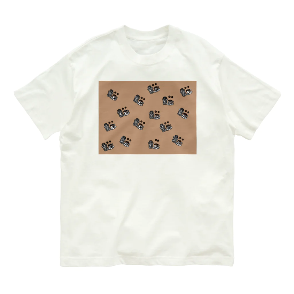 greetenの珈琲好きカフェ　ブラウン Organic Cotton T-Shirt