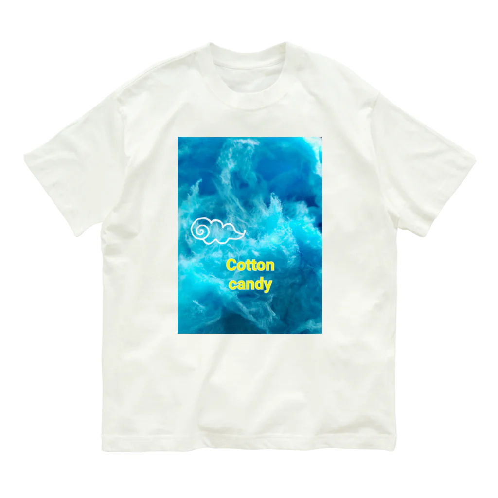 マリーゴールドの青いわたあめ Organic Cotton T-Shirt