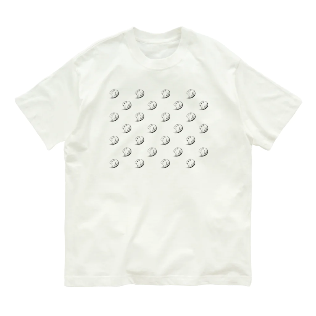 【モルモット】Mugi & Ruki【四国犬】のモルモットのムギちゃん(パターン柄ver) Organic Cotton T-Shirt