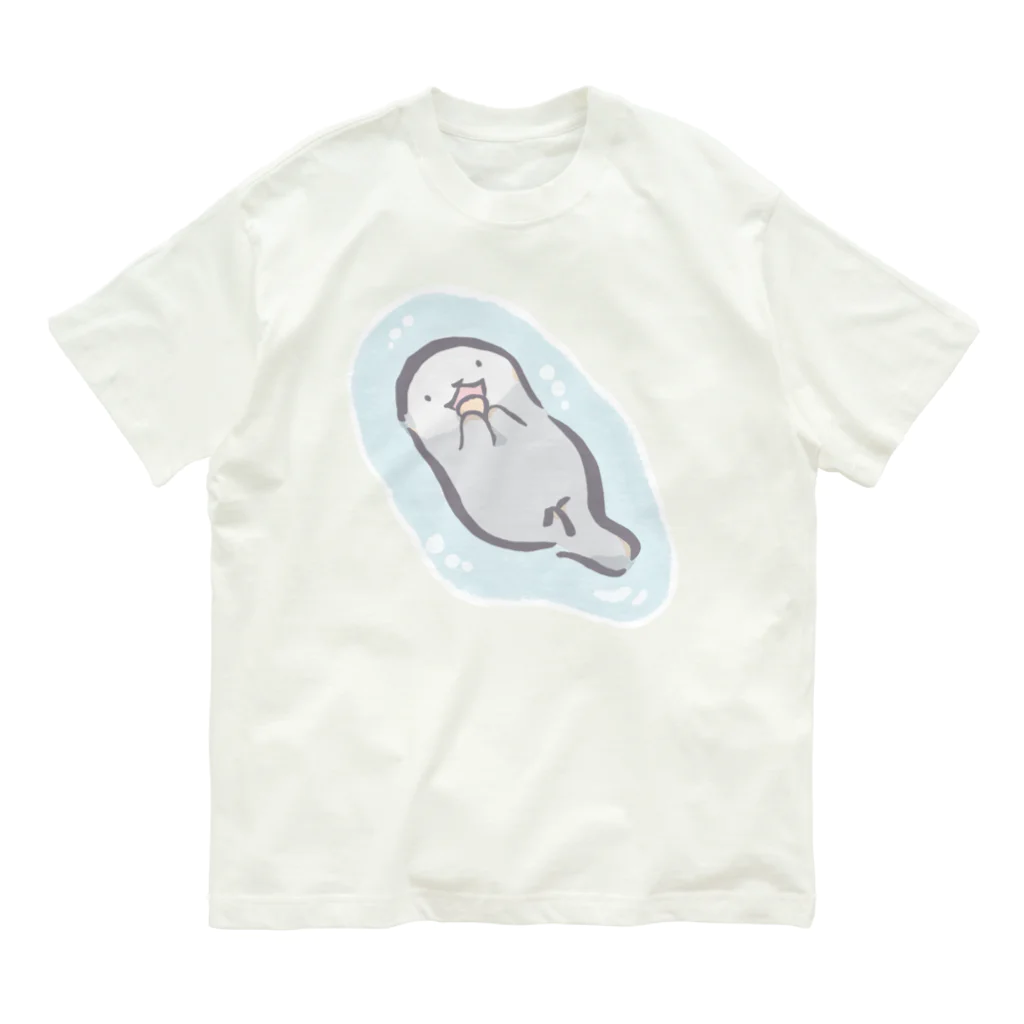 いさきのれいなのラッコぷかぷか オーガニックコットンTシャツ