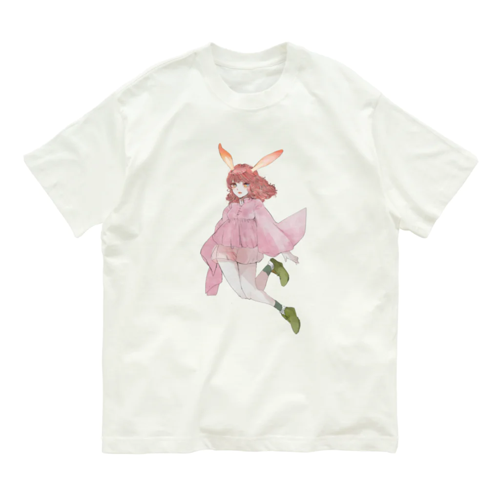 照嶌 雨子のうさみみちゃん オーガニックコットンTシャツ