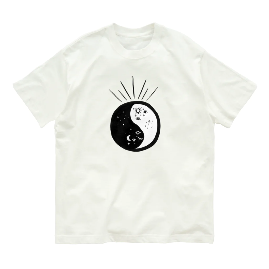 ドリゼラのおみやげ販売所のYin Yang Doodle オーガニックコットンTシャツ