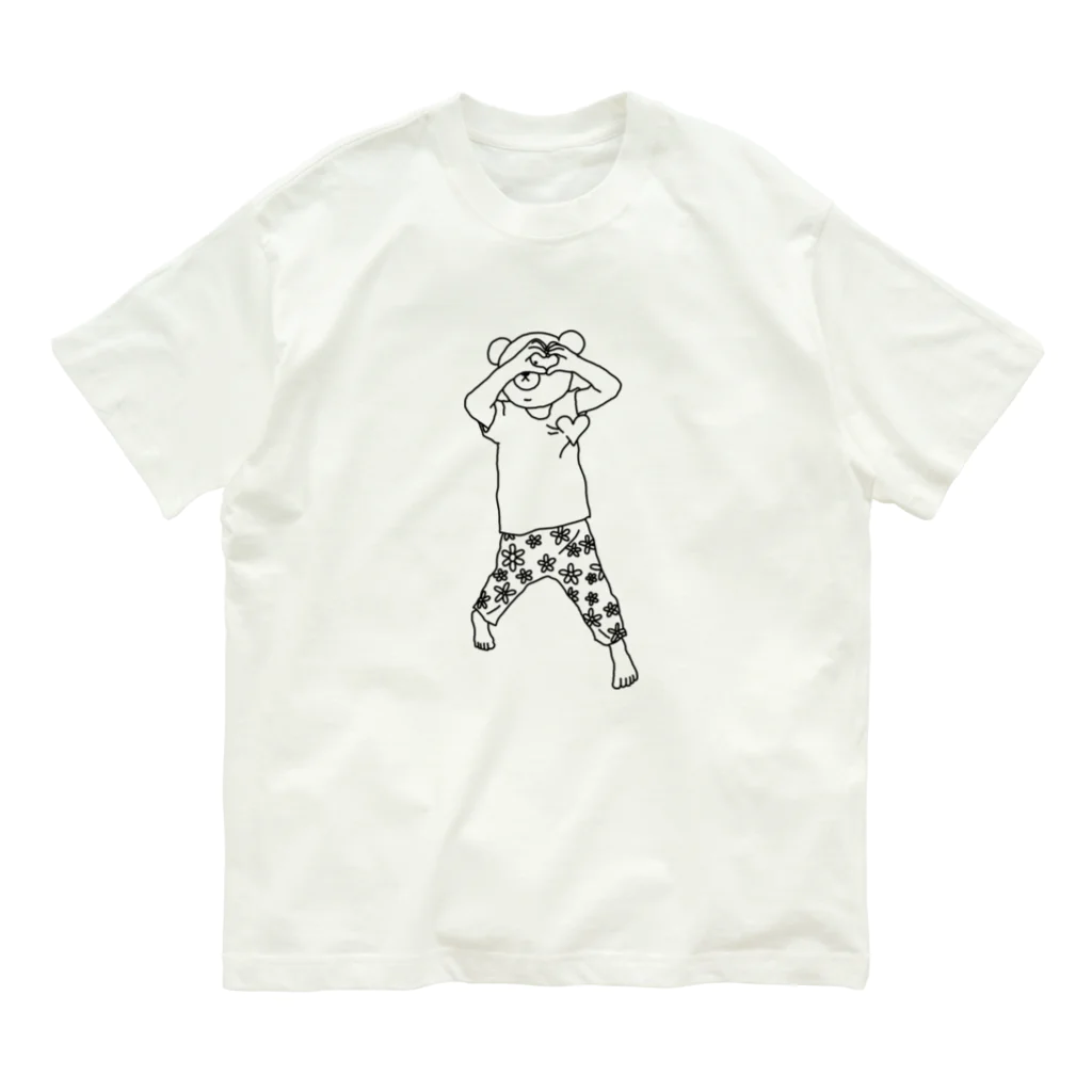 YUICHI design shopのどきっくま オーガニックコットンTシャツ