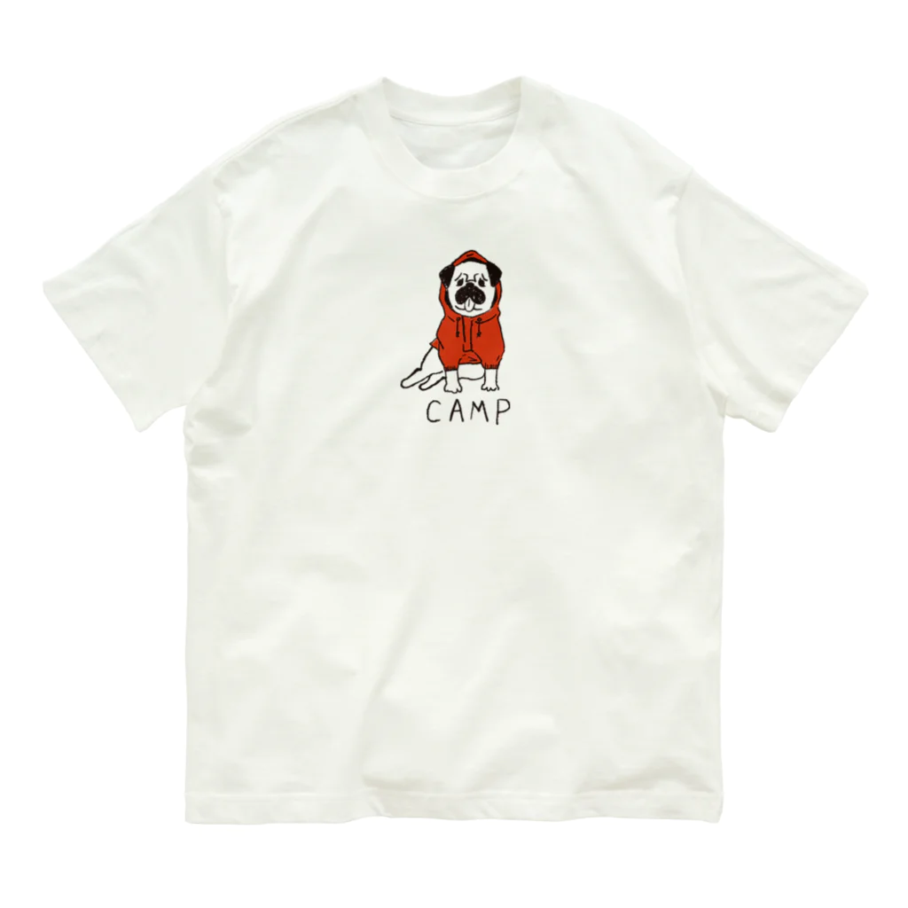 yukino apparel shopのCAMPパグ オーガニックコットンTシャツ