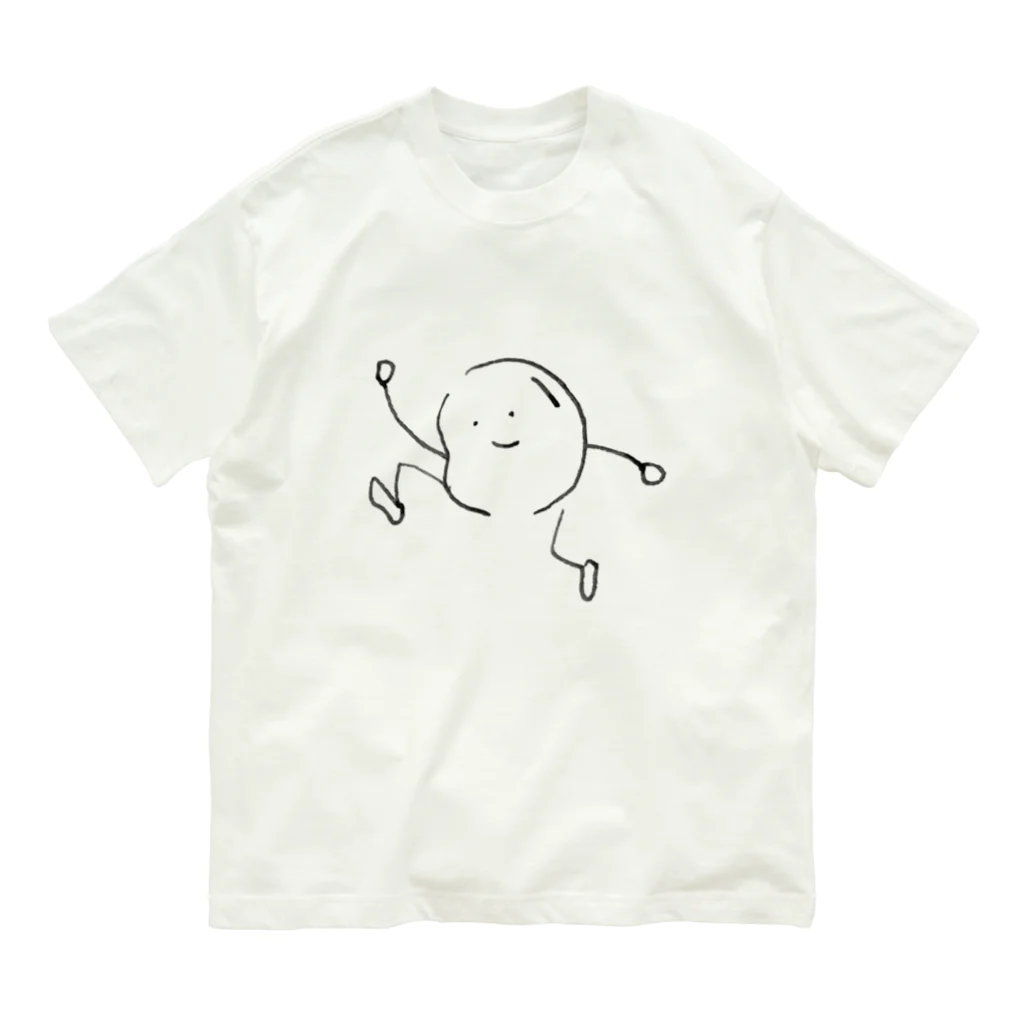 ウオウオマーケット🐟🐟🐟のるんるん枝豆くん オーガニックコットンTシャツ