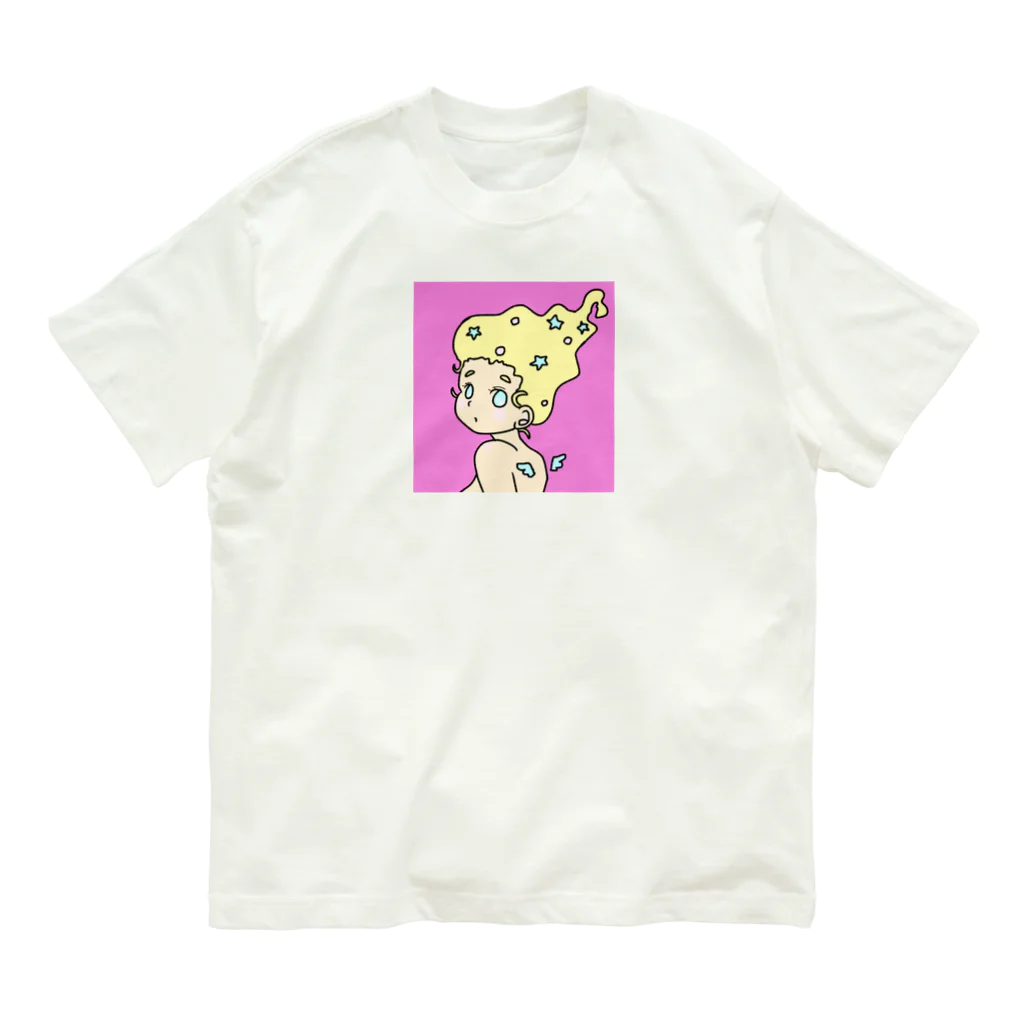 なでしこ@デザインのビビッドな天使ちゃん Organic Cotton T-Shirt