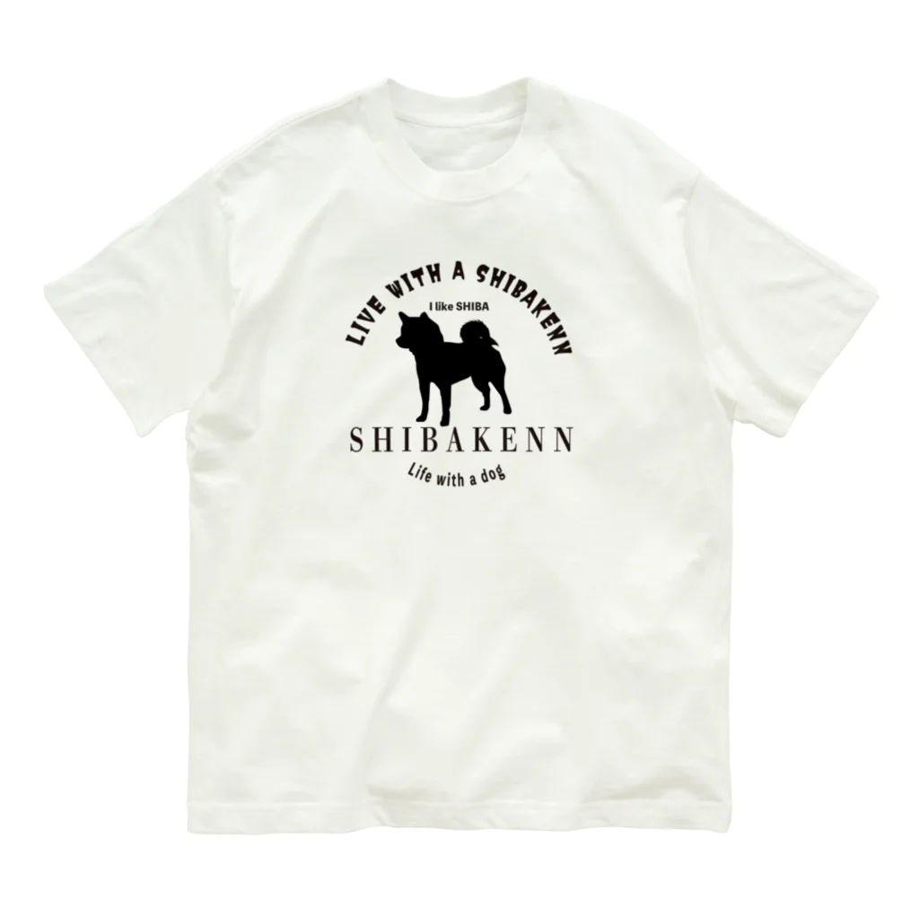 chicodeza by suzuriの柴犬のロゴ Organic Cotton T-Shirt