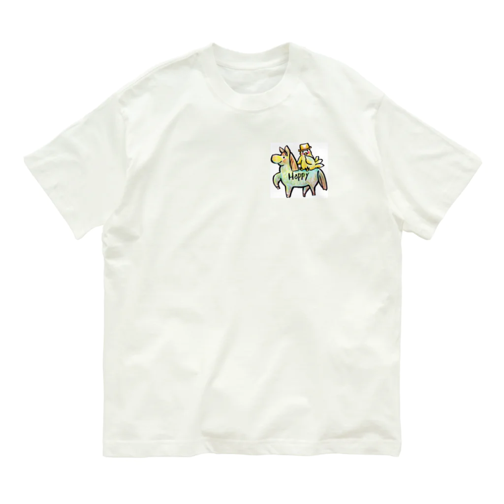 阿蘇のスピリチュアルカウンセラー綾野コトリ☆OFFICIAL SHOPのhappy_001 Organic Cotton T-Shirt