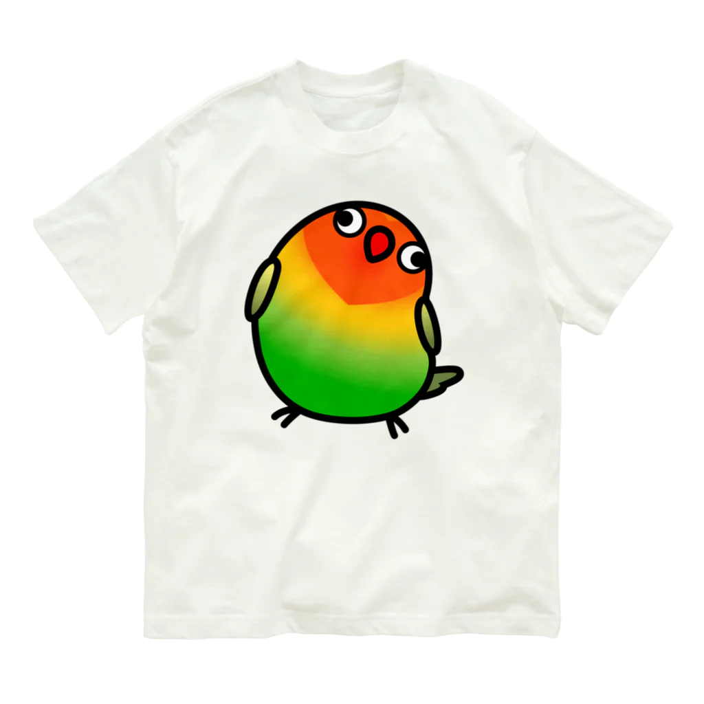 Cody the LovebirdのChubby Bird ルリゴシボタンインコ オーガニックコットンTシャツ