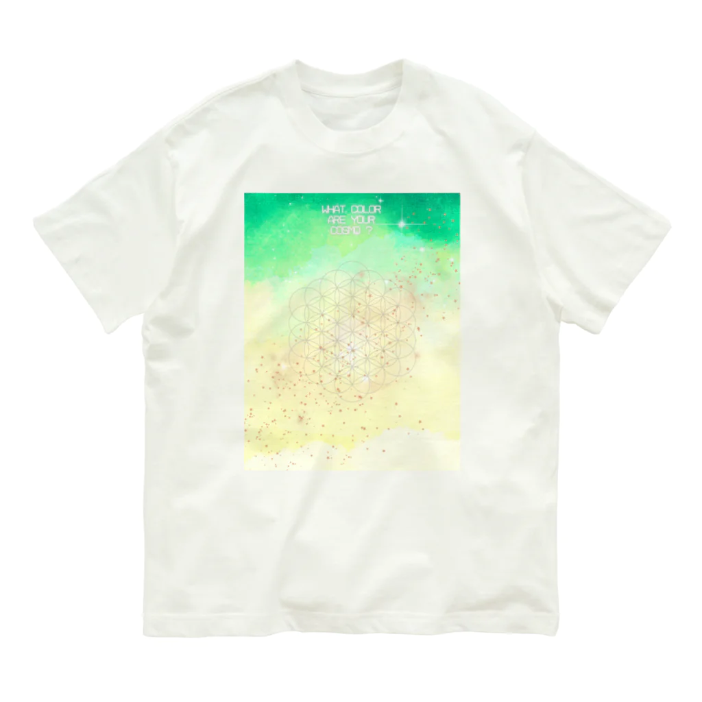 まみちょん【豆い洞】のWhat color are your cosmo？ オーガニックコットンTシャツ