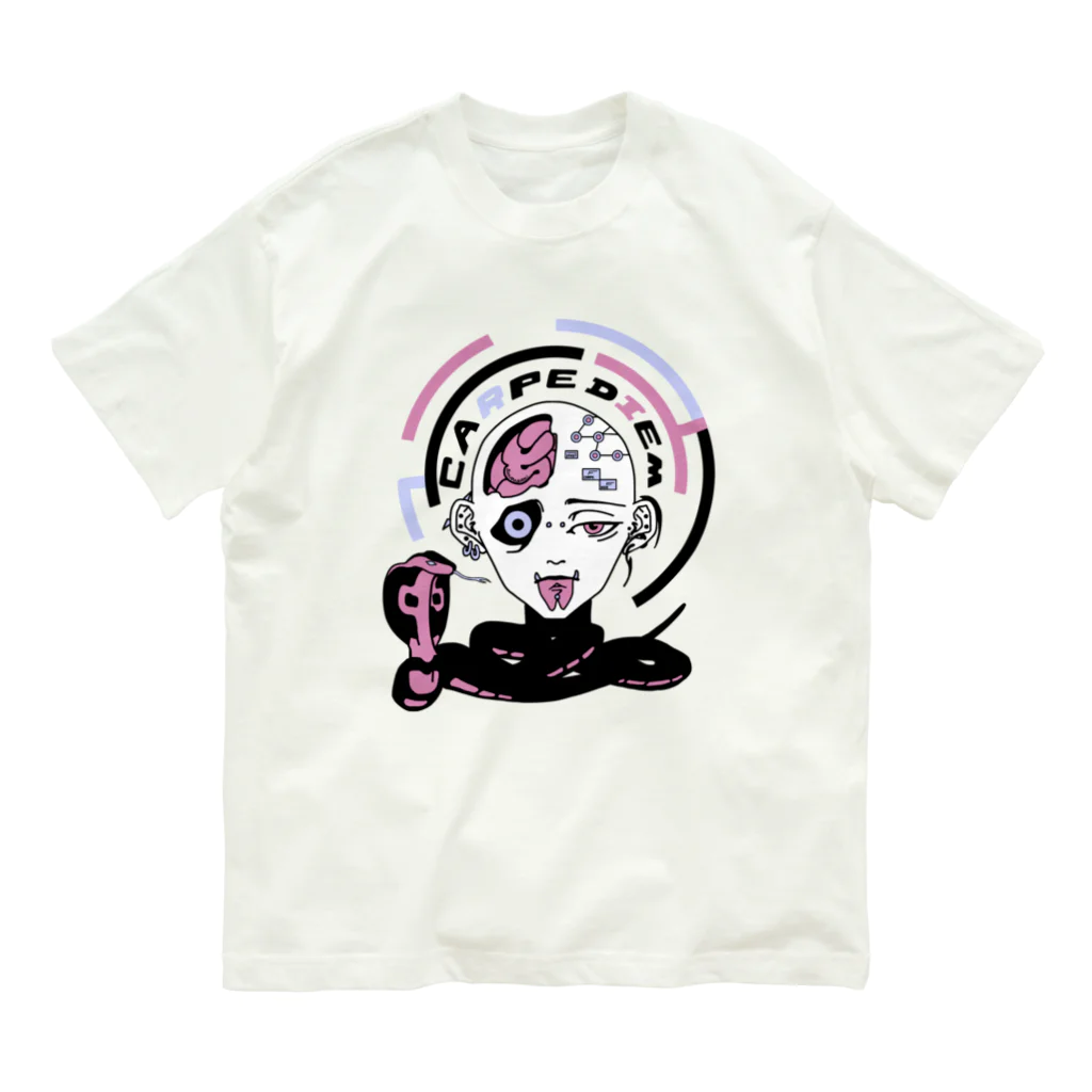 CARPE DIEMのスプリットタン オーガニックコットンTシャツ