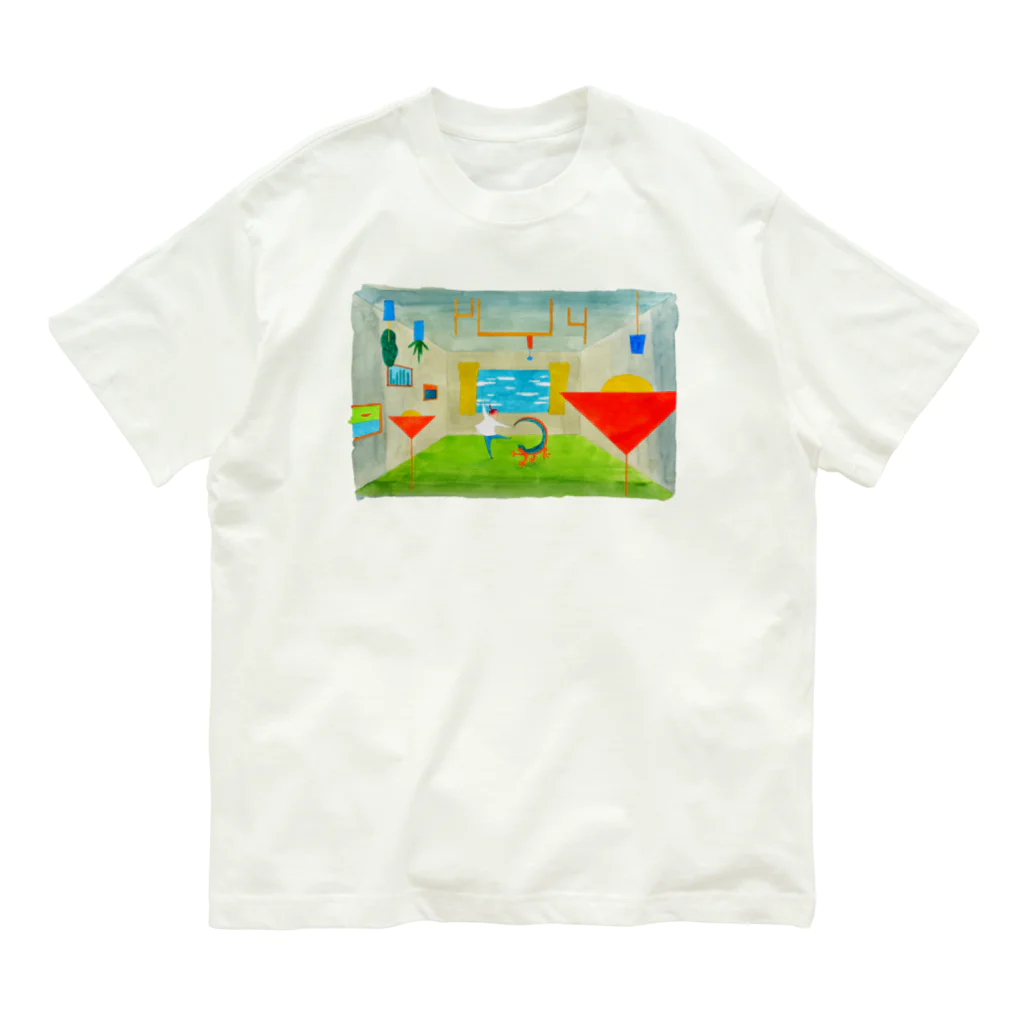 モタッティの庭の逆さまの家で踊る夢 Organic Cotton T-Shirt