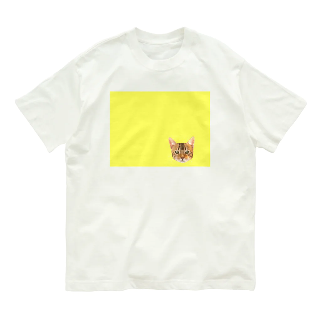 utouch_のネコ【顔】 Organic Cotton T-Shirt