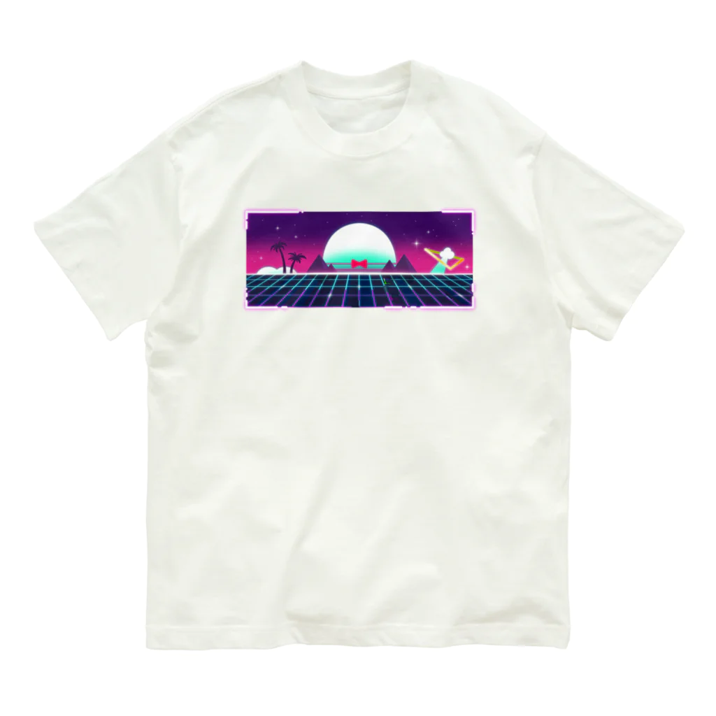 いちぼ君のお店のICHIBO-SynthWave オーガニックコットンTシャツ