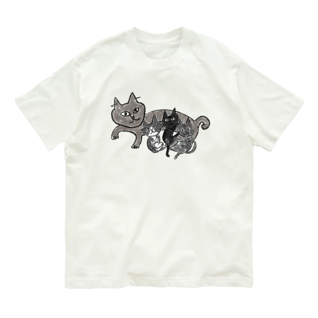 ニャンコ一族のみんないっしょ Organic Cotton T-Shirt