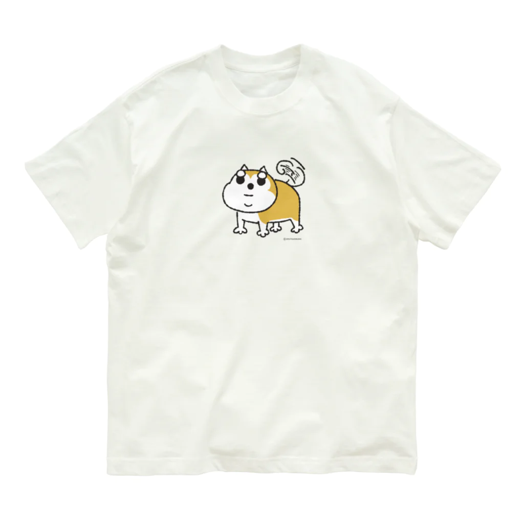 オムッチーのしっぽ振りふり柴犬かフゥちゃん オーガニックコットンTシャツ