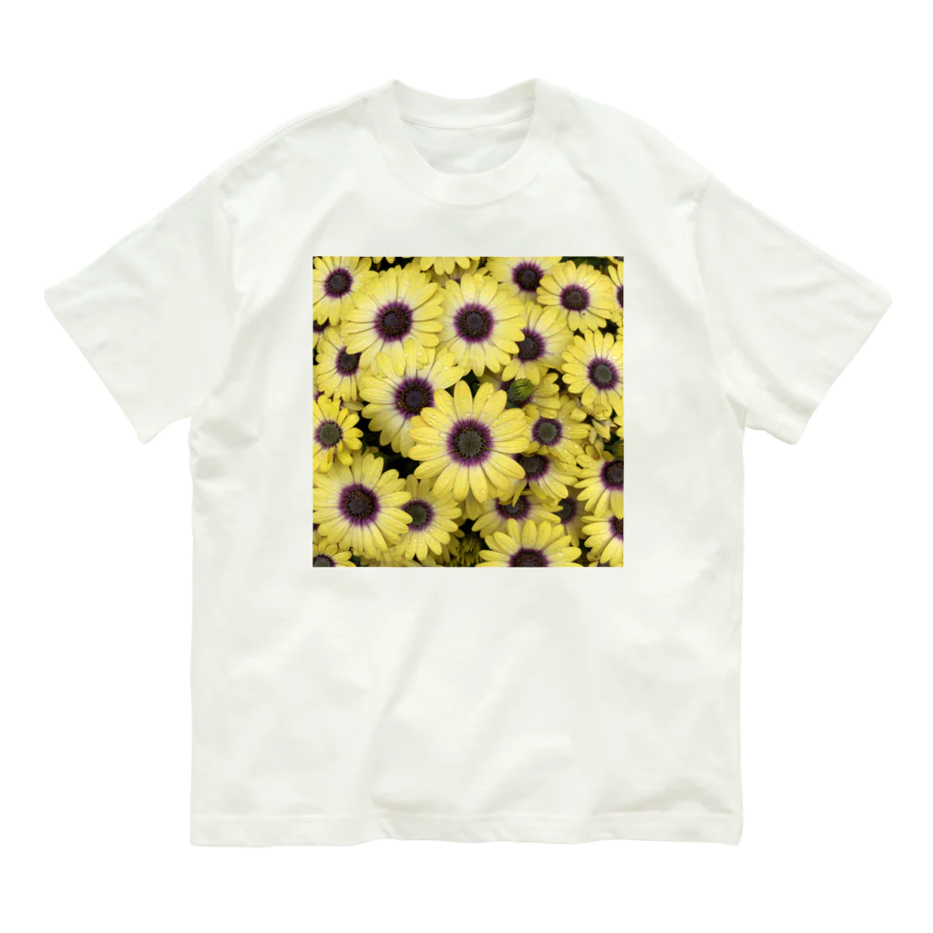 N-Photography のYellow Flowers 1 オーガニックコットンTシャツ