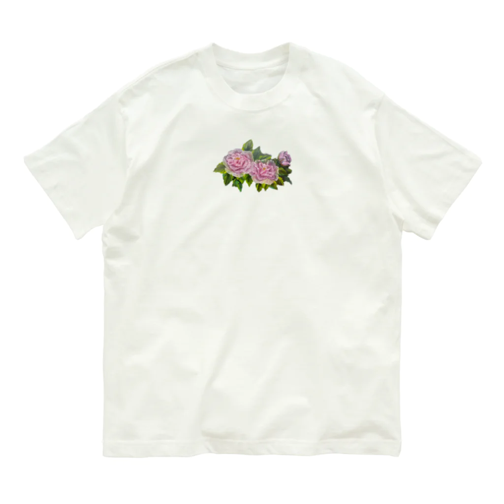 Shingo Kazuko's SHOPのPink Roses オーガニックコットンTシャツ