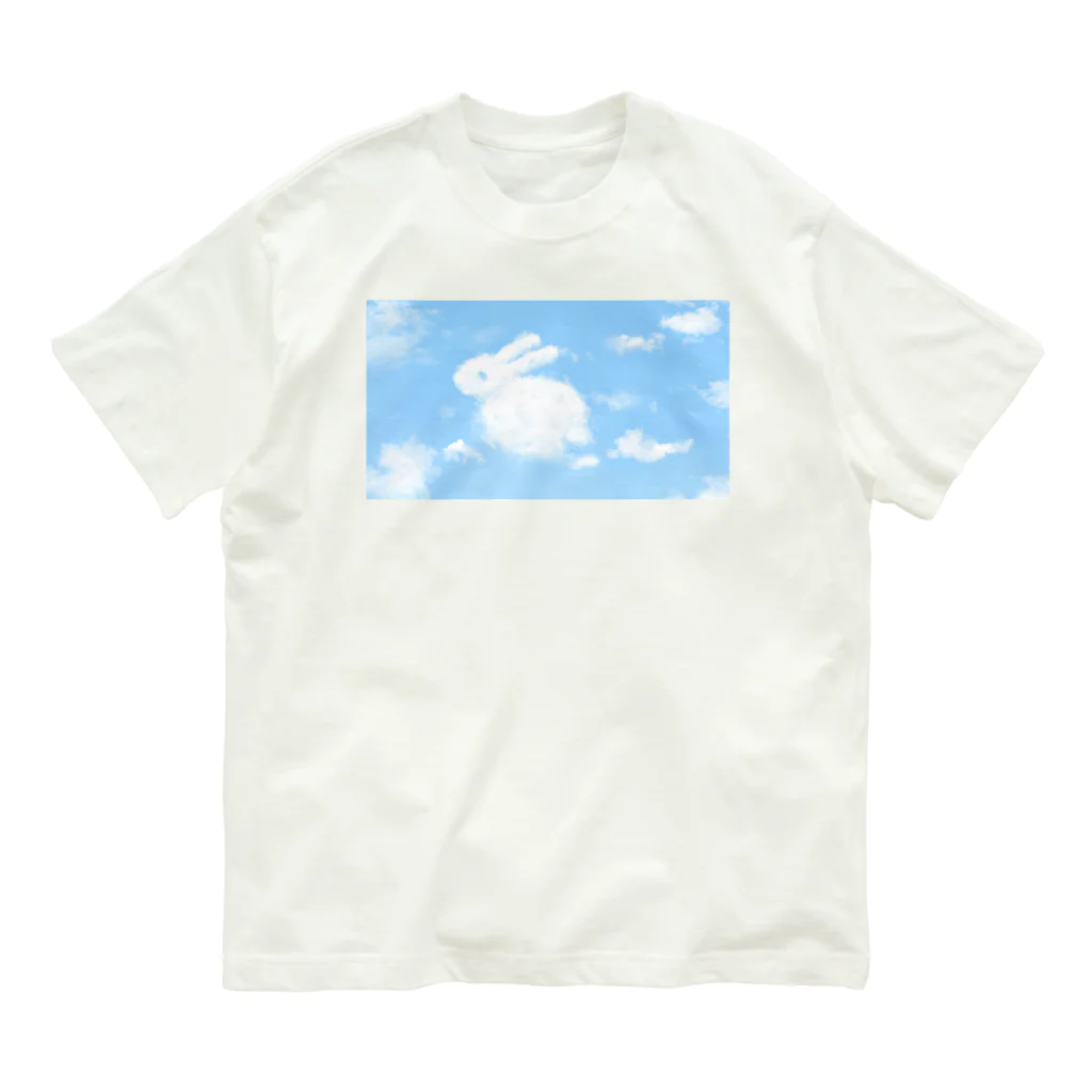 USAGI DESIGN -emi-のうさぎ雲 オーガニックコットンTシャツ